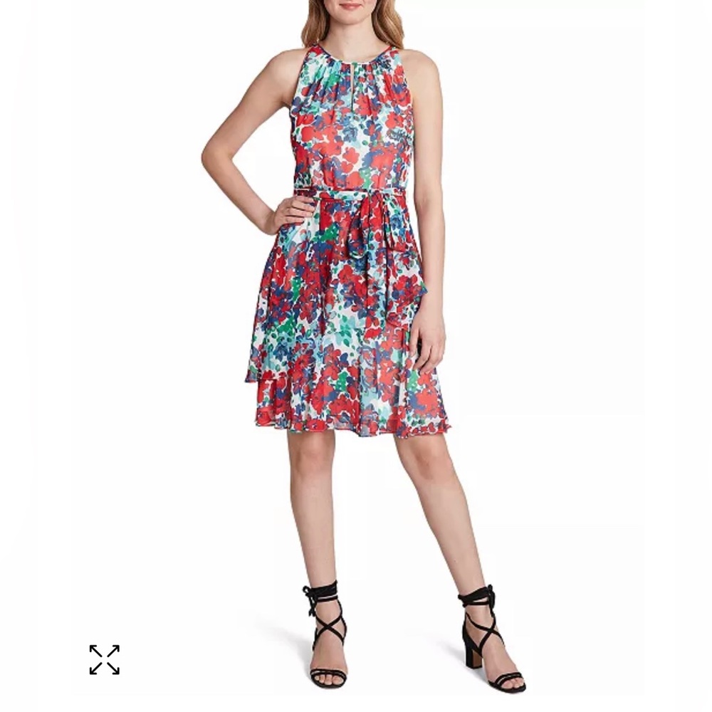 Tahari ASL Floral Fit & Flare Dress Size 12P